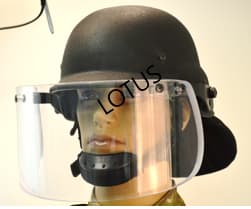 Ballistic Helmet with Neck Protector and Visor